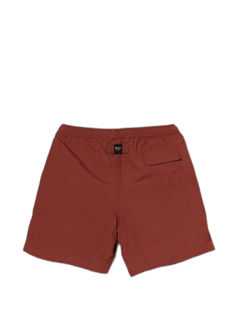 Blauer Zwembroek met logoprint en trekkoord Rood