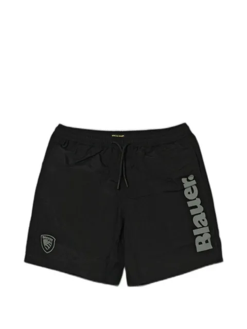 Blauer Glenham Glossy logo-print drawstring swim shorts