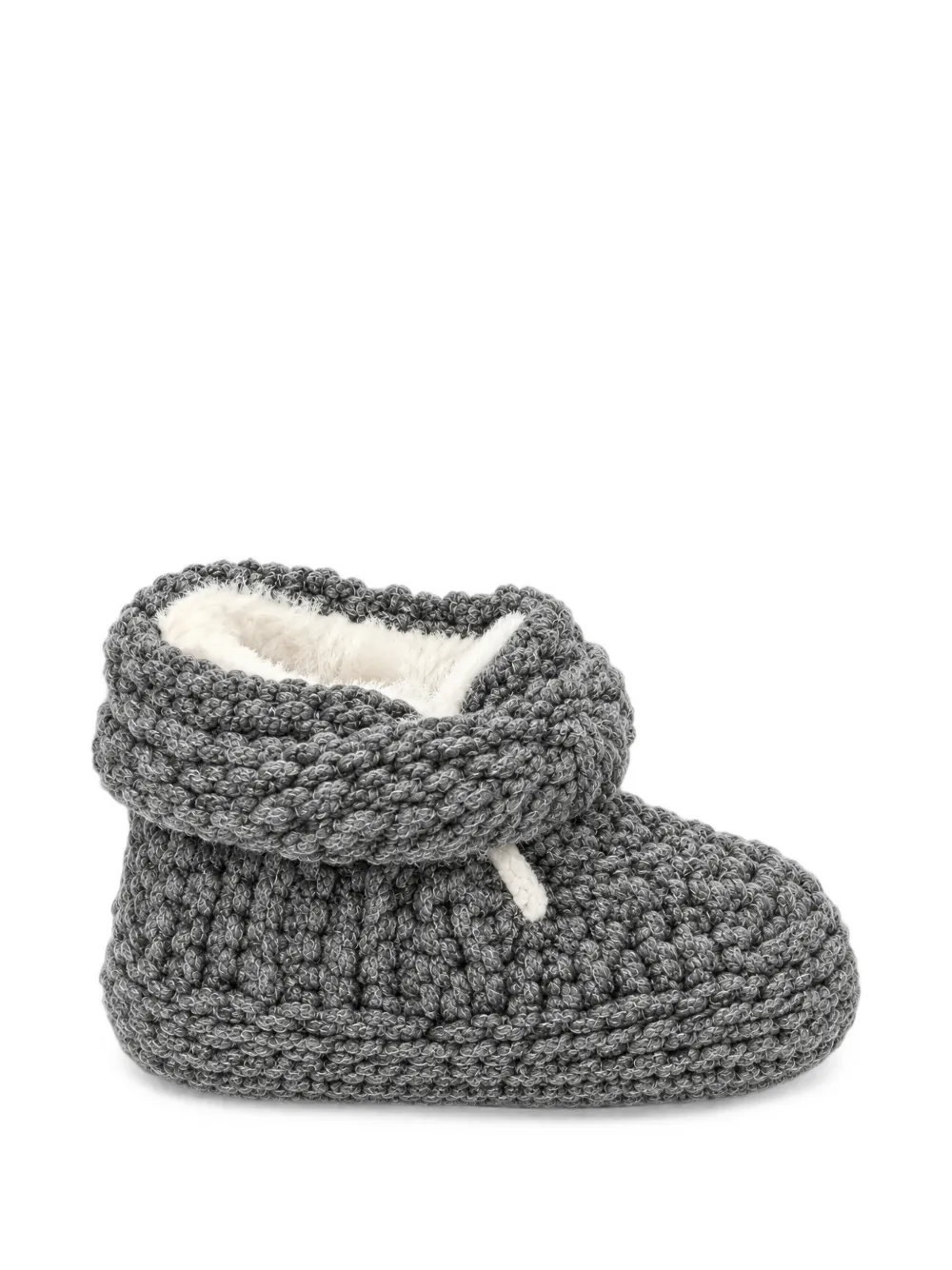 Douuod Kids chunky-knit wool slippers - Grigio