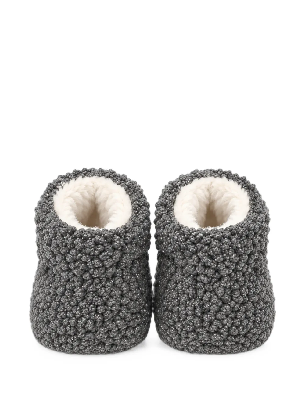 Douuod Kids chunky-knit wool slippers Grijs