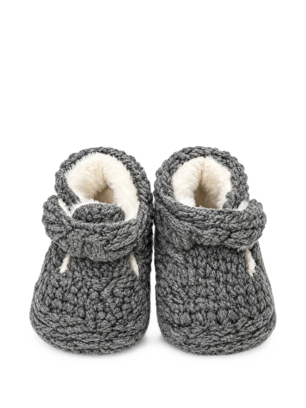 Douuod Kids chunky-knit wool slippers Grijs