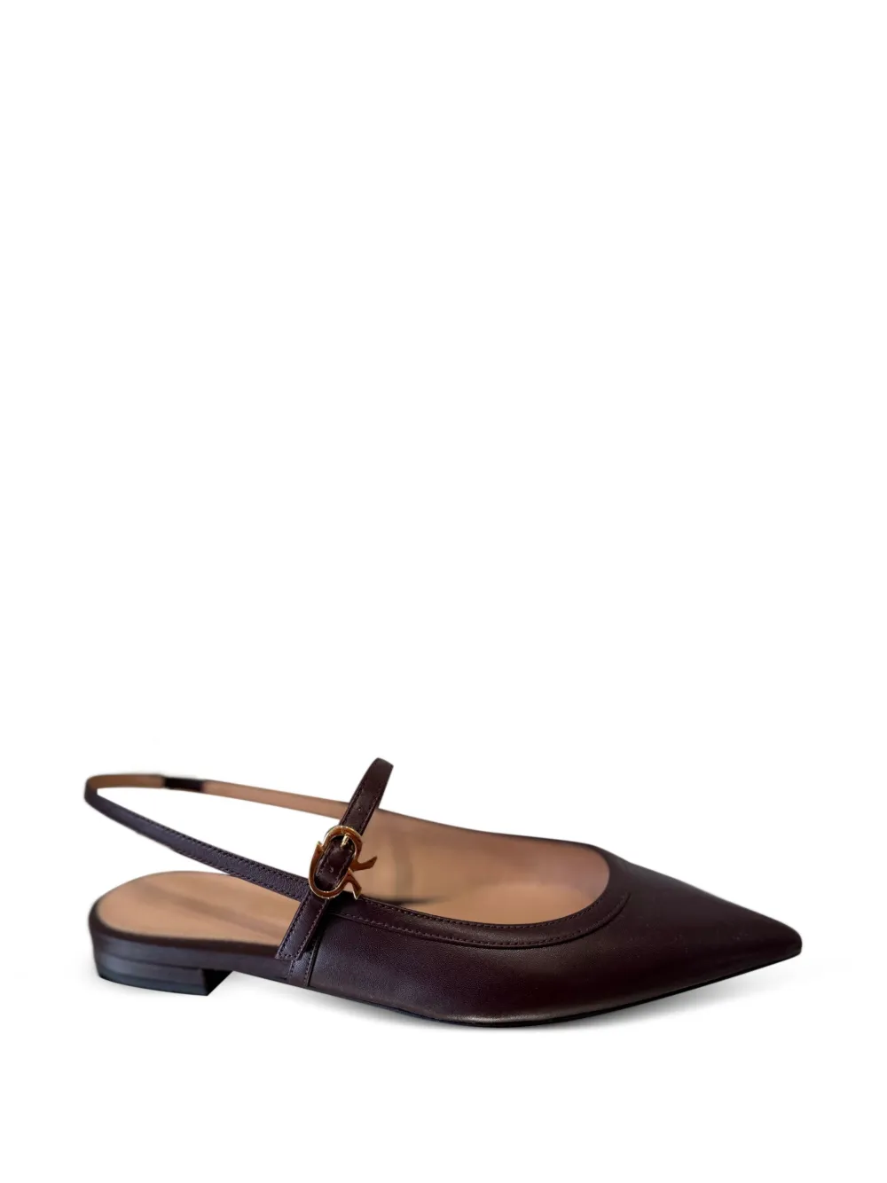 Gianvito Rossi Francoise Mary Jane ballet flats - Marrone