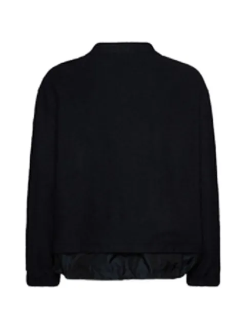 Moncler zip-up bouclé-texture jacket