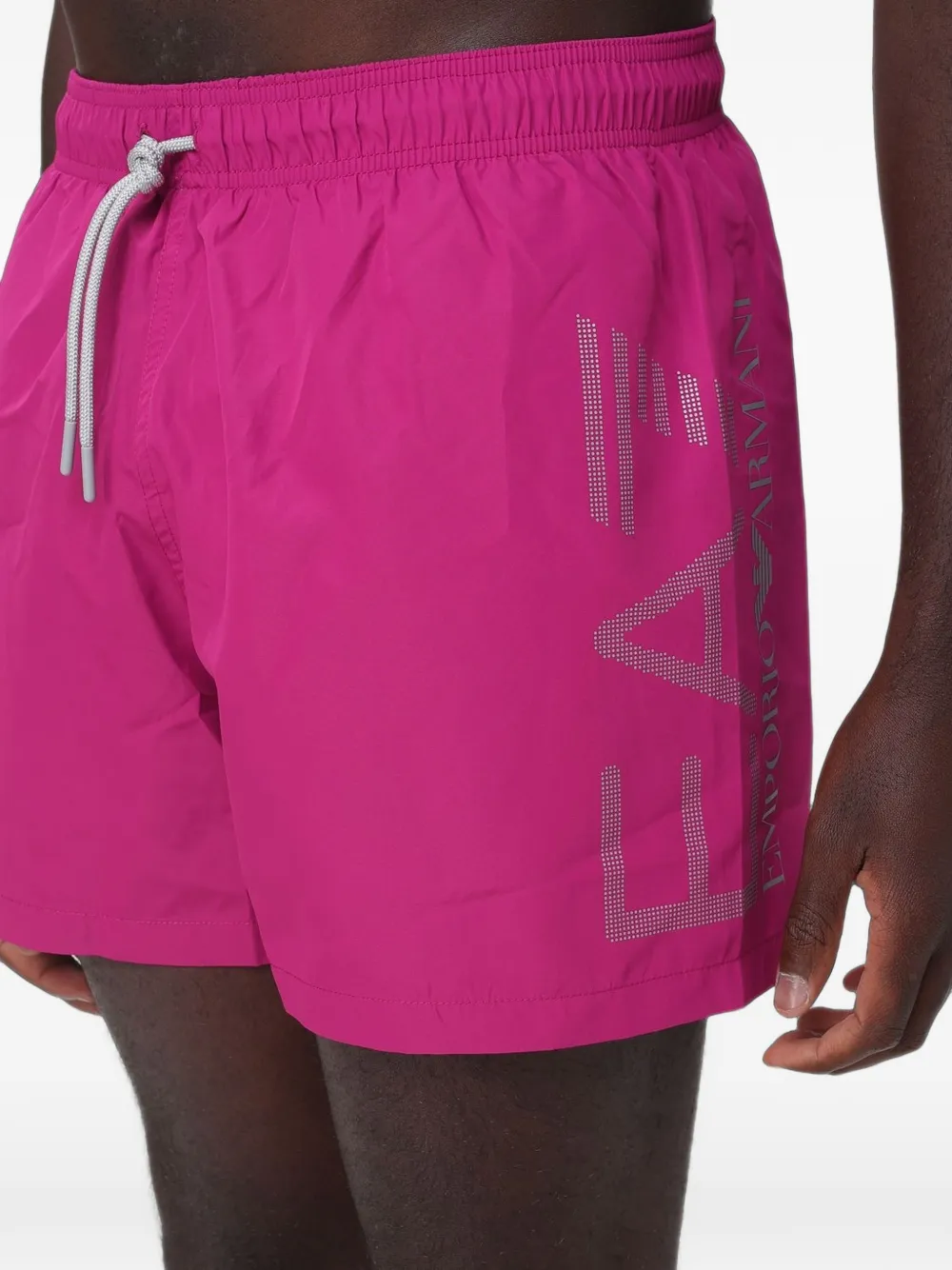 Ea7 Emporio Armani Zwembroek met logoprint en trekkoord Roze