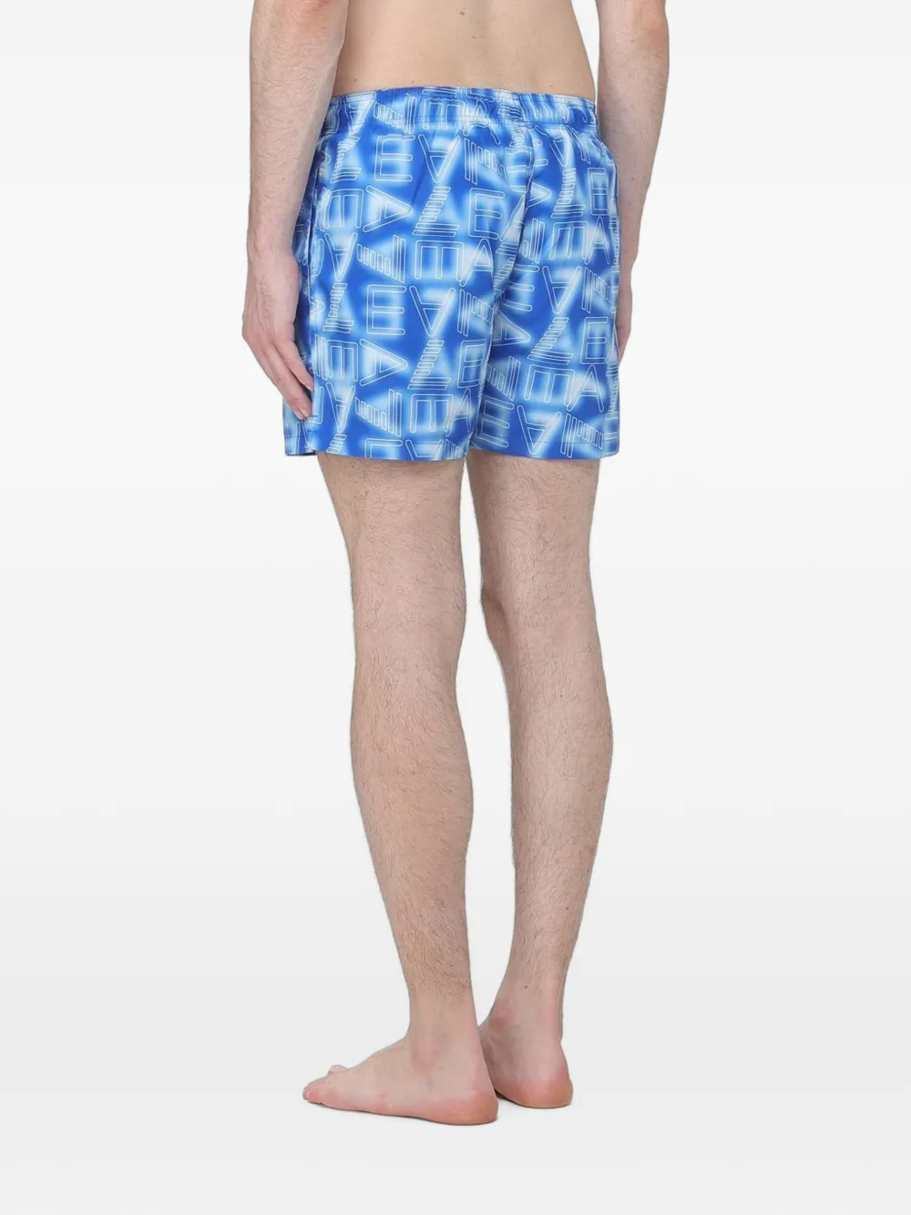 Ea7 Emporio Armani Zwembroek met logoprint Blauw