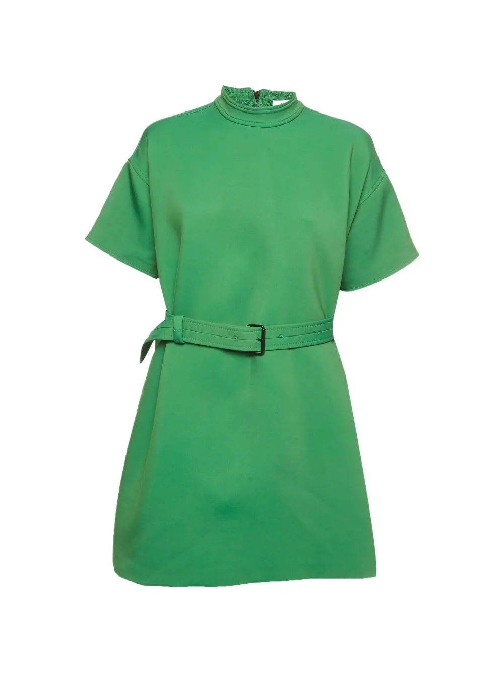 Christian Dior Pre-Owned robe courte à taille ceinturée - Vert Christian Dior Pre-Owned robe courte à taille ceinturée - Vert