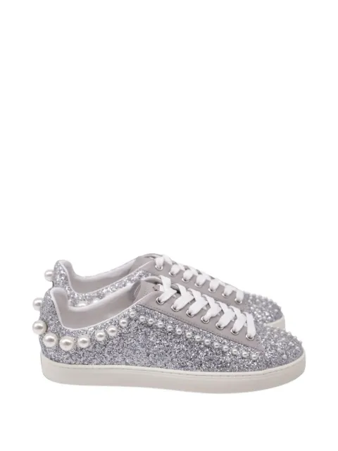 Stuart Weitzman Goldie faux pearl-embellished sneakers