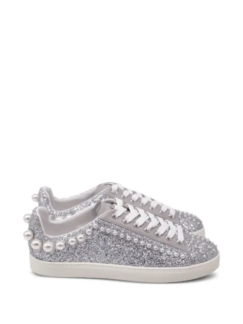Stuart Weitzman Goldie faux pearl-embellished sneakers