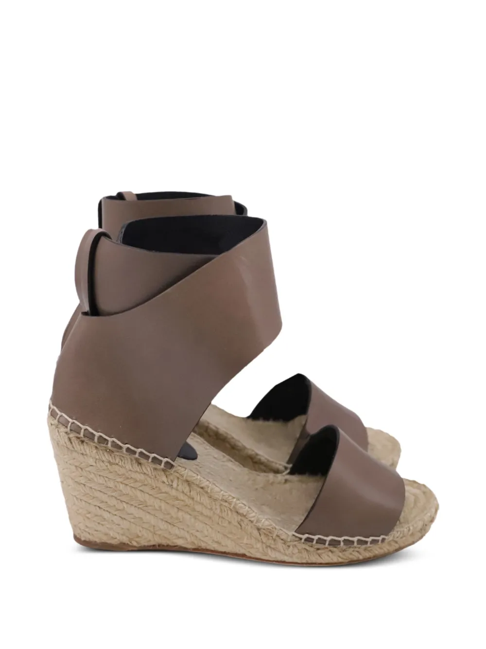 Celine Pre-Owned ankle-strap espadrille sandals - Braun