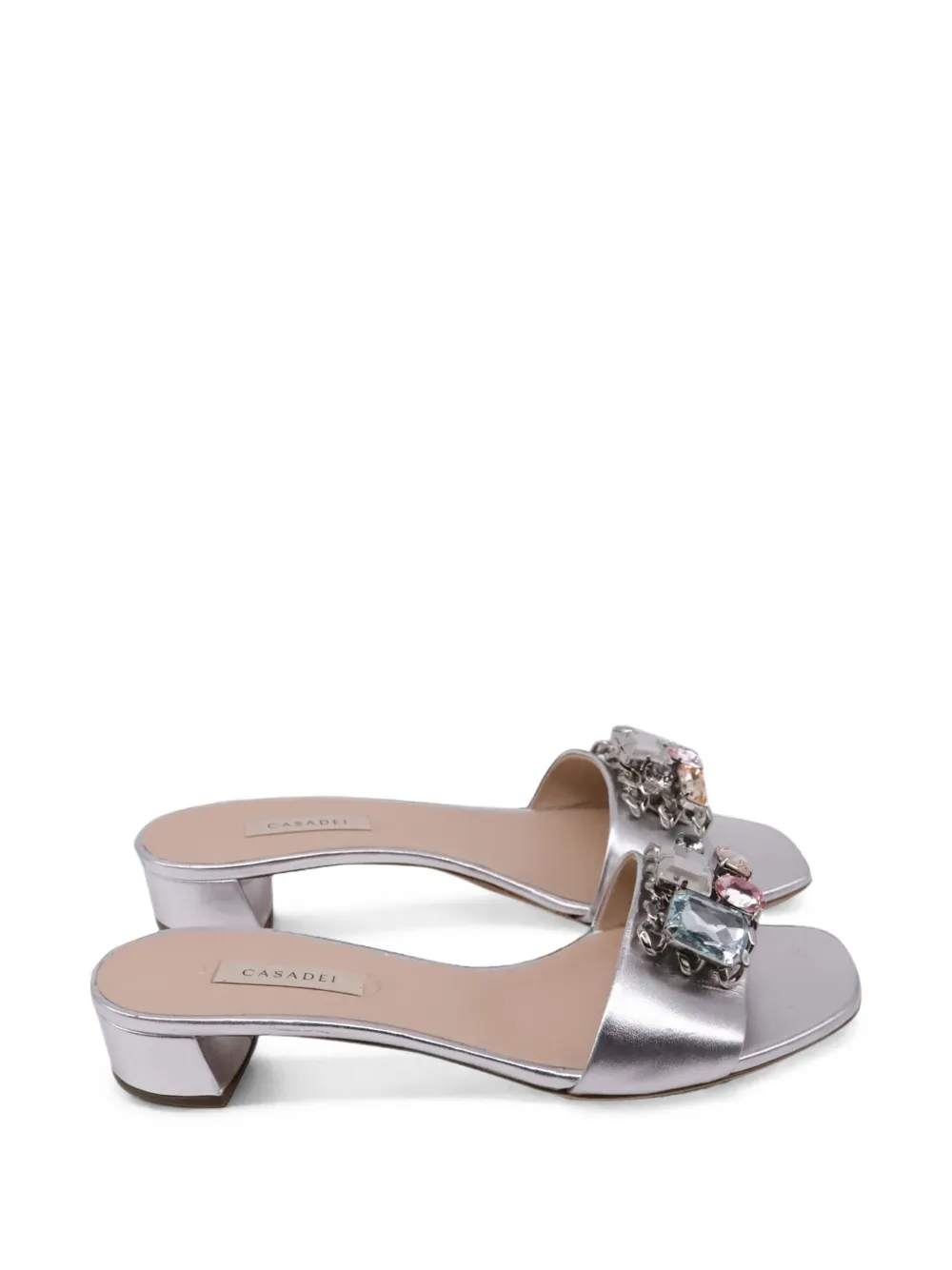 Casadei Vintage sandales à ornements de cristal - Argent Casadei Vintage sandales à ornements de cristal - Argent