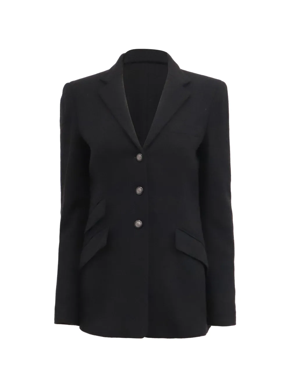 Ralph Lauren Vintage blazer à coudières contrastantes et boutonnage simple - Noir Ralph Lauren Vintage blazer à coudières contrastantes et boutonnage simple - Noir