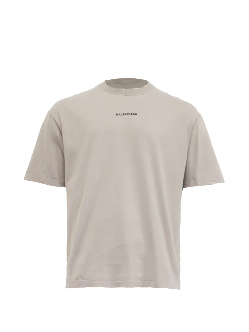 Balenciaga Pre-Owned T-Shirt im Distressed-Look mit Logo-Print - Nude