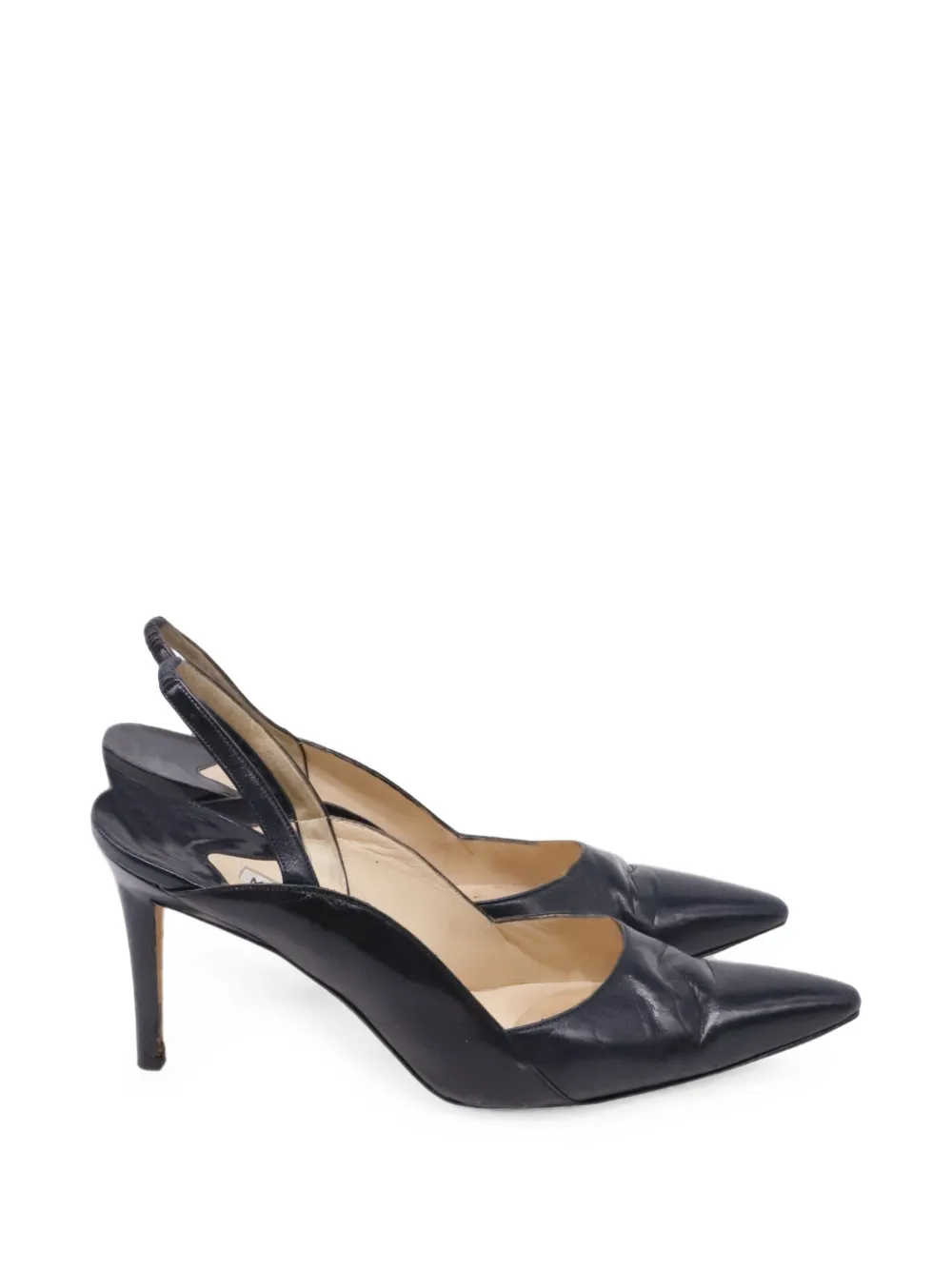 Manolo Blahnik pointed-toe slingback pumps - Nero