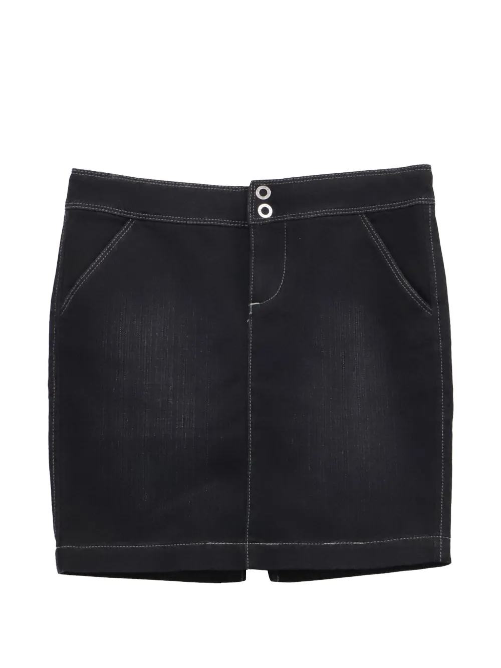 Pre-owned Armani Exchange Mini Skirt In Black