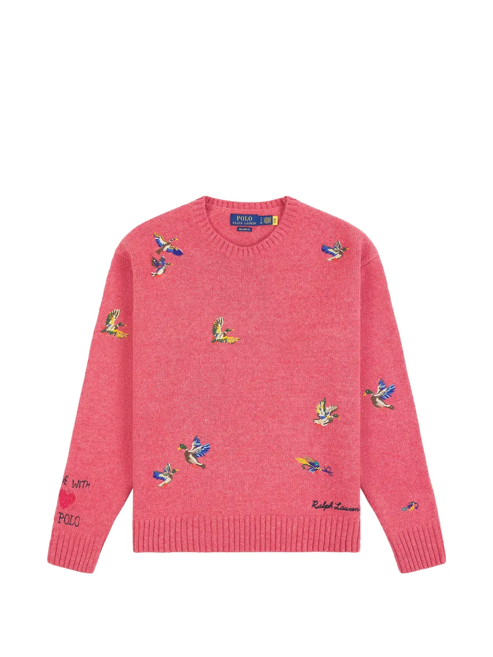 Polo Ralph Lauren Pullover mit Entenstickerei - Rosa