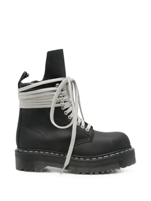 Rick Owens x Dr. Martens Quad Sole steel-toe Boots | Black | FARFETCH