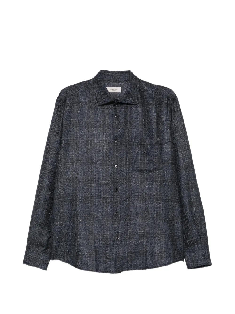 Agnona plaid chest-pocket shirt
