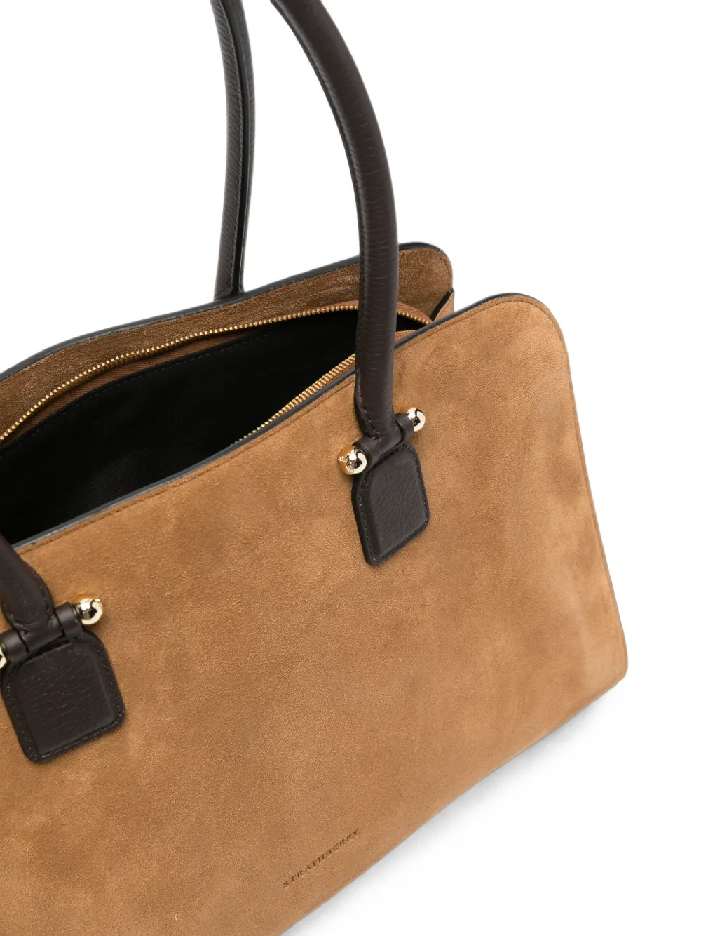 Strathberry Georgia suède shopper Bruin