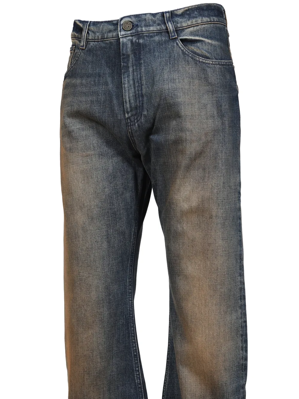VETEMENTS O-Leg jeans met wassing Blauw