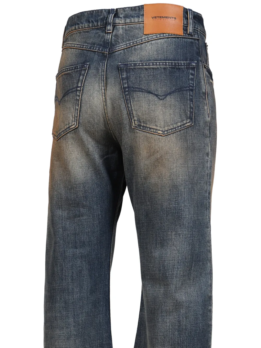 VETEMENTS O-Leg jeans met wassing Blauw