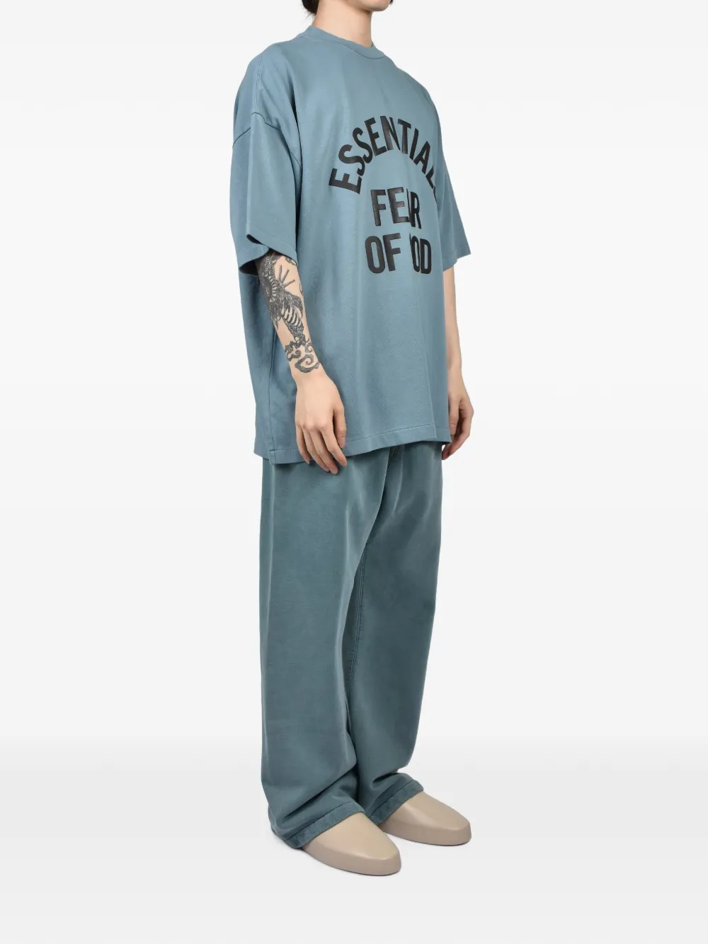 FEAR OF GOD ESSENTIALS t-shirt Campus 90S à logo imprimé - Bleu