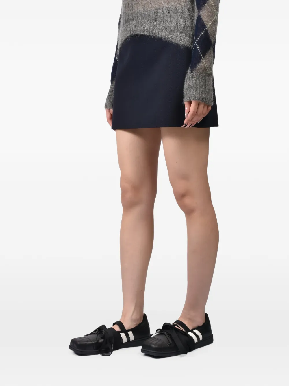 SHUSHU TONG Mini-rok met strikdetail Blauw