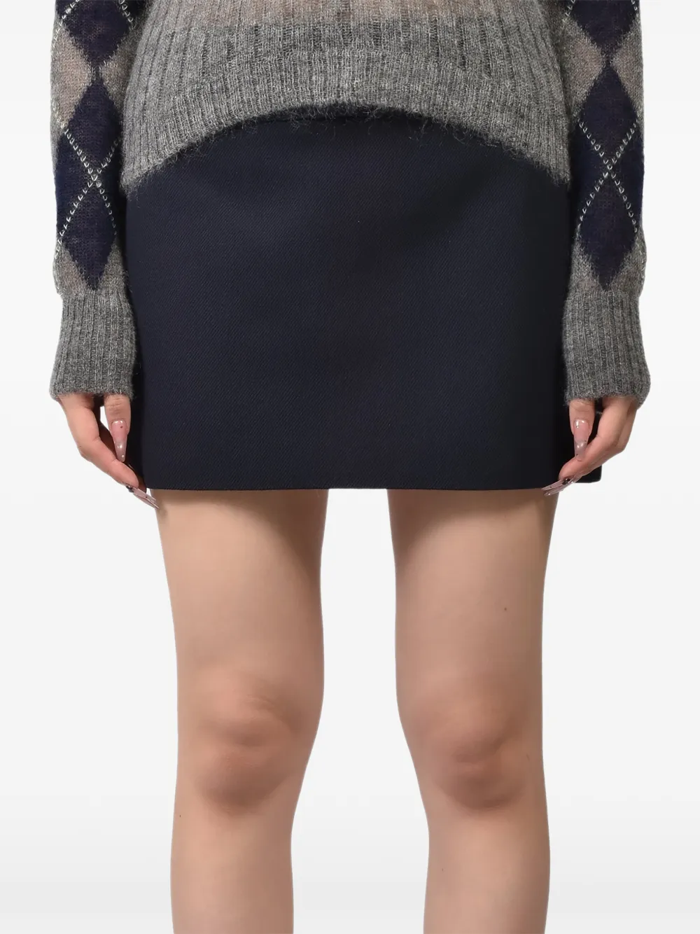 SHUSHU TONG Mini-rok met strikdetail Blauw