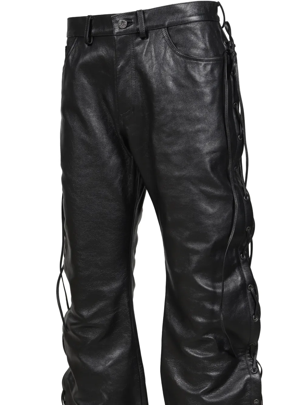 VETEMENTS O-Leg straight broek met veters Zwart