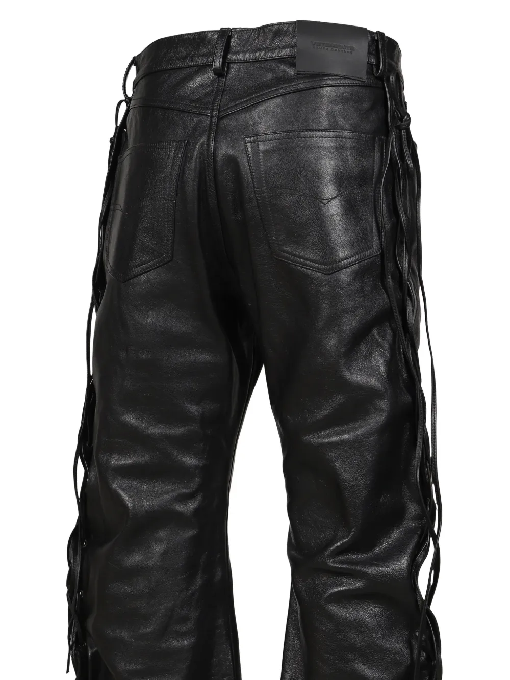 VETEMENTS O-Leg straight broek met veters Zwart