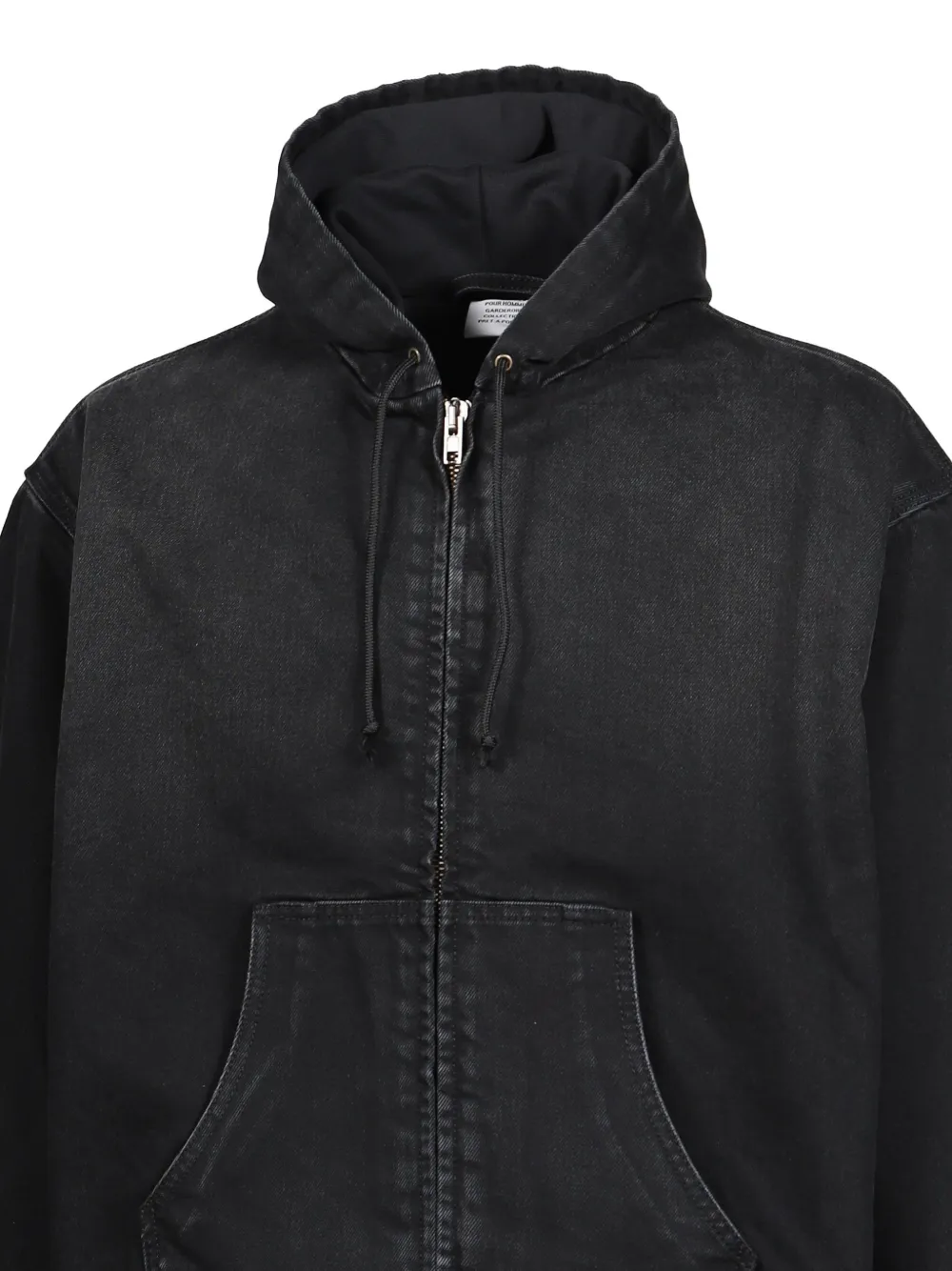 VETEMENTS Denim jack met capuchon Zwart