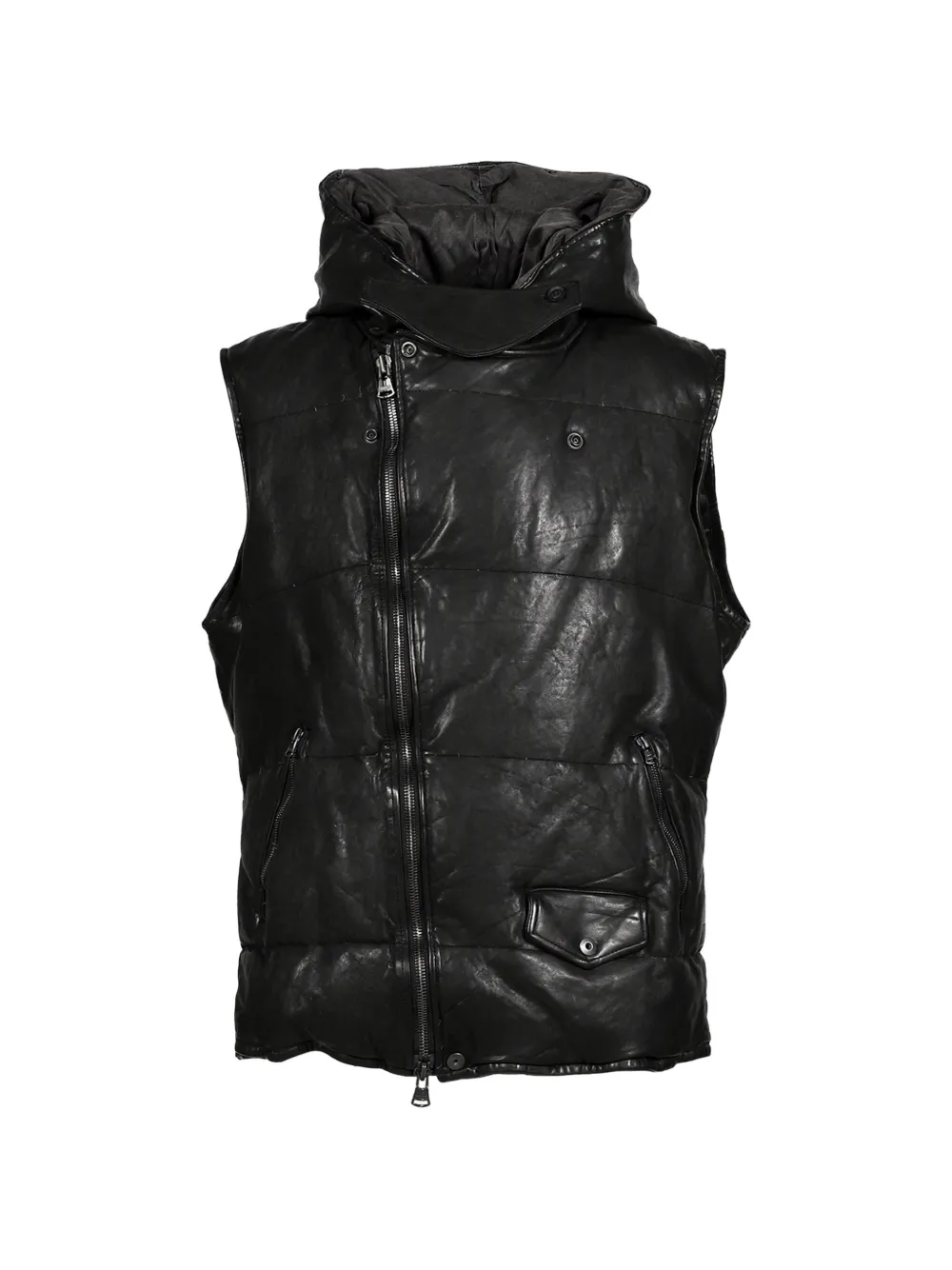 Yohji Yamamoto x Isamu Katayama Backlash leather hooded vest