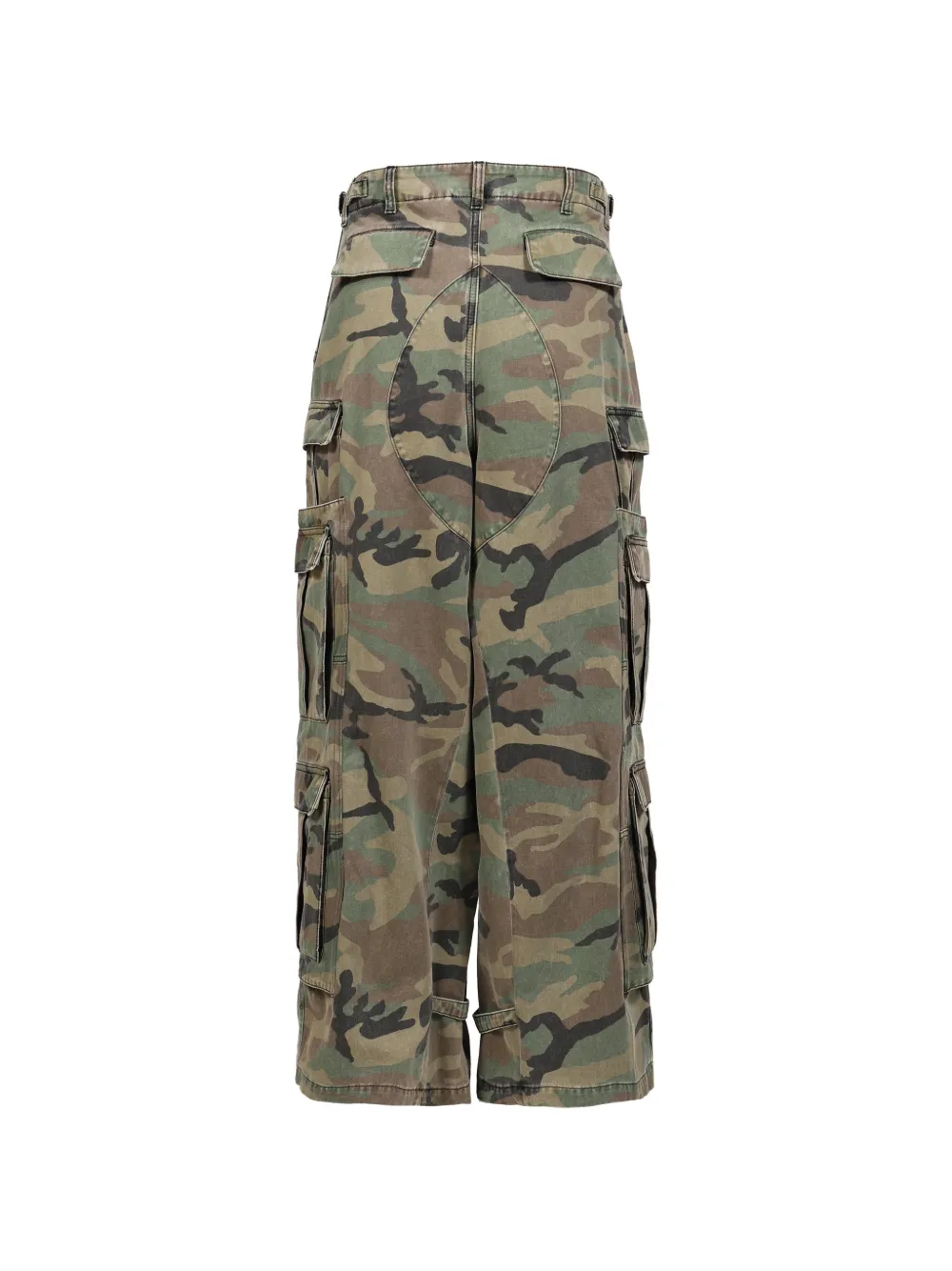 VETEMENTS Merged cargo jeans met camouflage-print Groen
