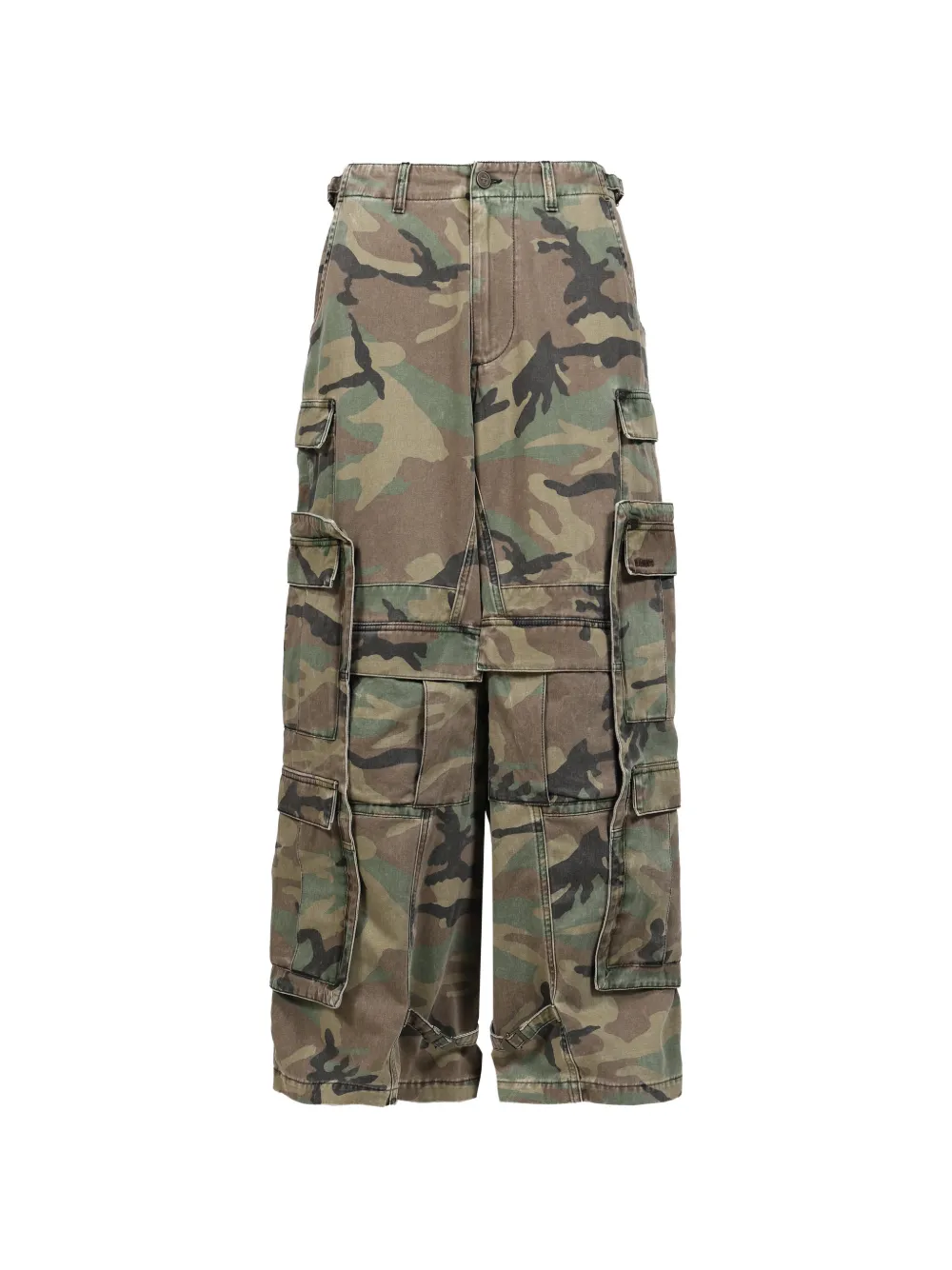 VETEMENTS merged camouflage-print cargo jeans