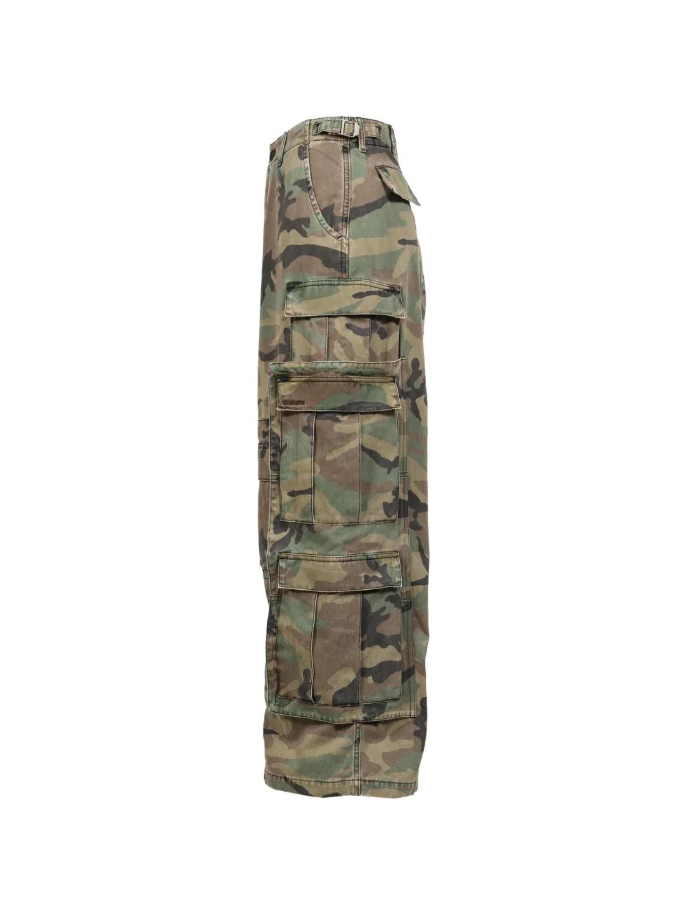 VETEMENTS Merged cargo jeans met camouflage-print Groen