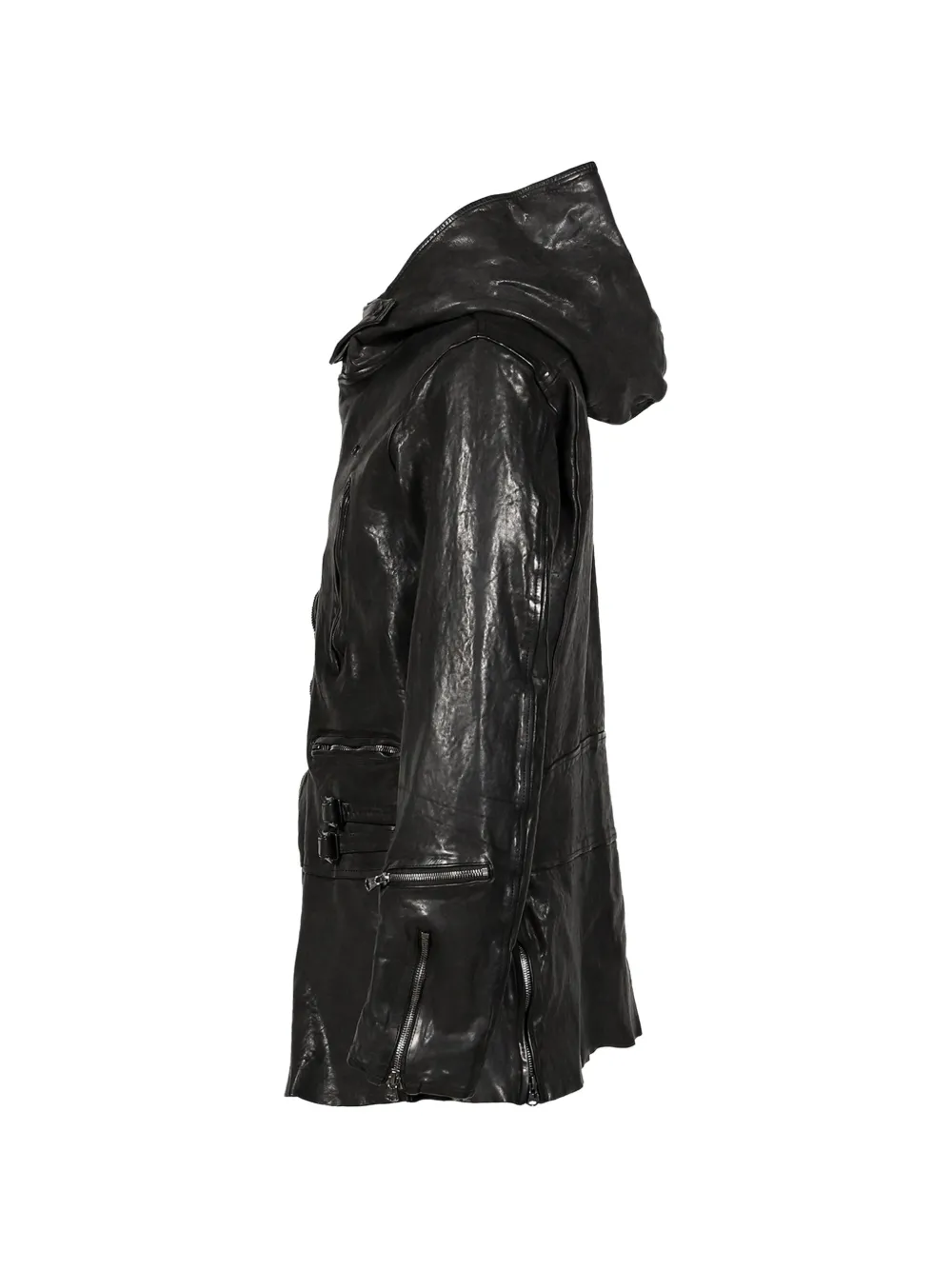 Yohji Yamamoto x Isamu Katayama Backlash jack met capuchon Zwart
