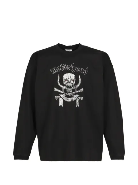 VETEMENTS playera de manga larga con estampado gráfico en colaboración con Motörhead