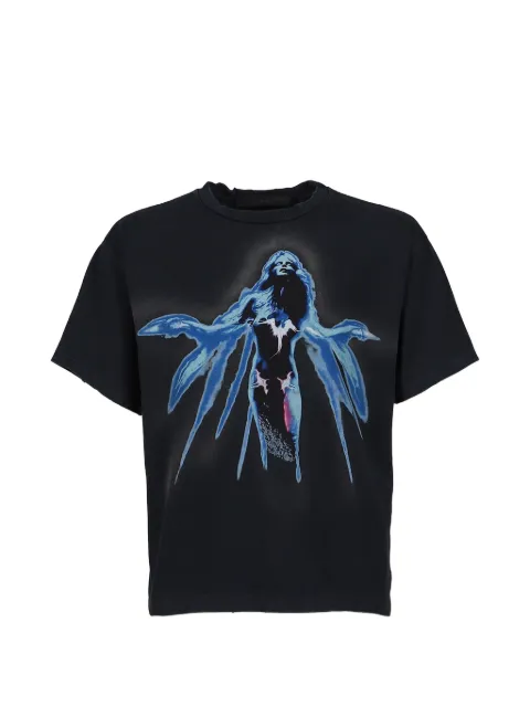 JUN/NAKAYAMA graphic-print distressed T-shirt