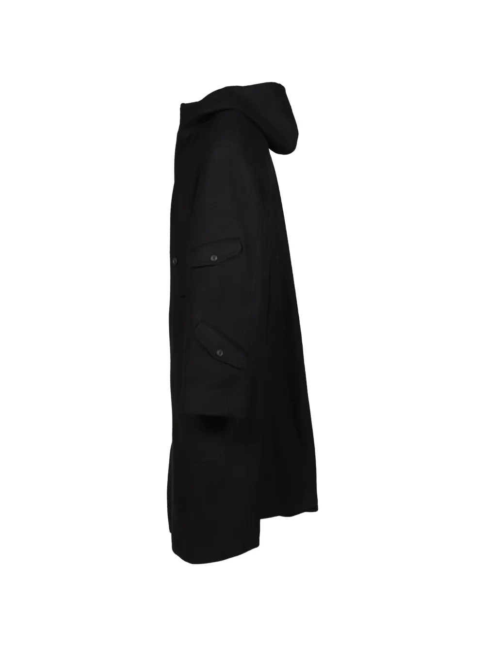 Yohji Yamamoto Militaire jas met capuchon Zwart