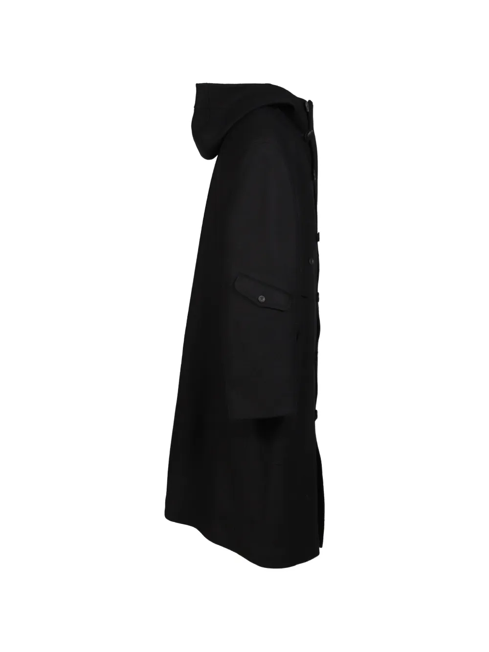 Yohji Yamamoto Militaire jas met capuchon Zwart