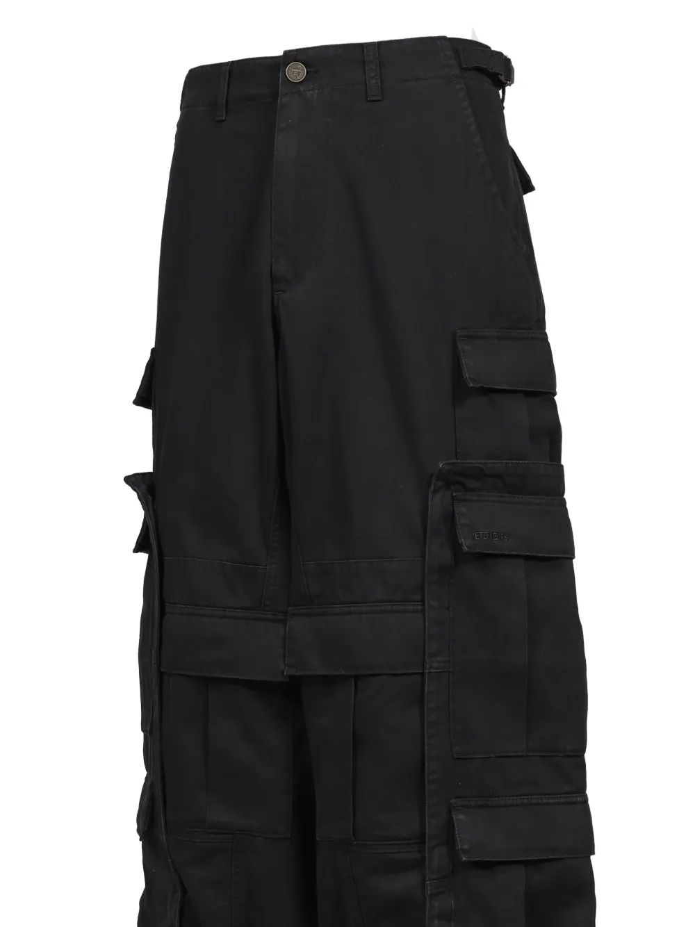 VETEMENTS Merged cargo broek Zwart