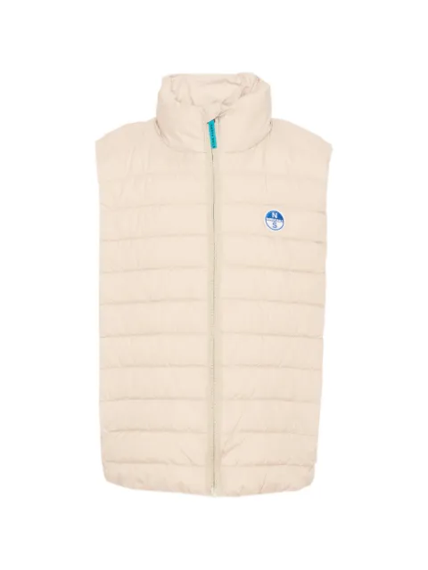 North Sails Kids quilted logo-patch gilet