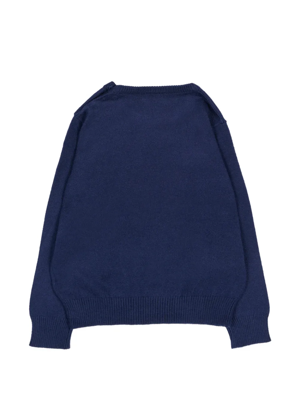 TRUSSARDI JUNIOR Trui met logo-intarsia en knoopsluiting op de schouder Blauw