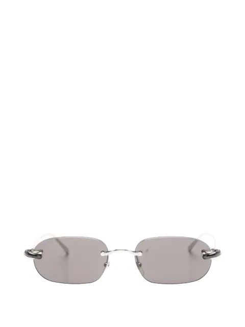 Cartier Eyewear Rahmenlose Sonnenbrille mit eckigen Gläsern