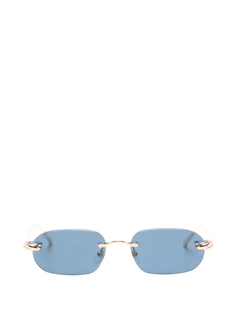 Cartier Eyewear Rahmenlose Sonnenbrille mit eckigen Gläsern