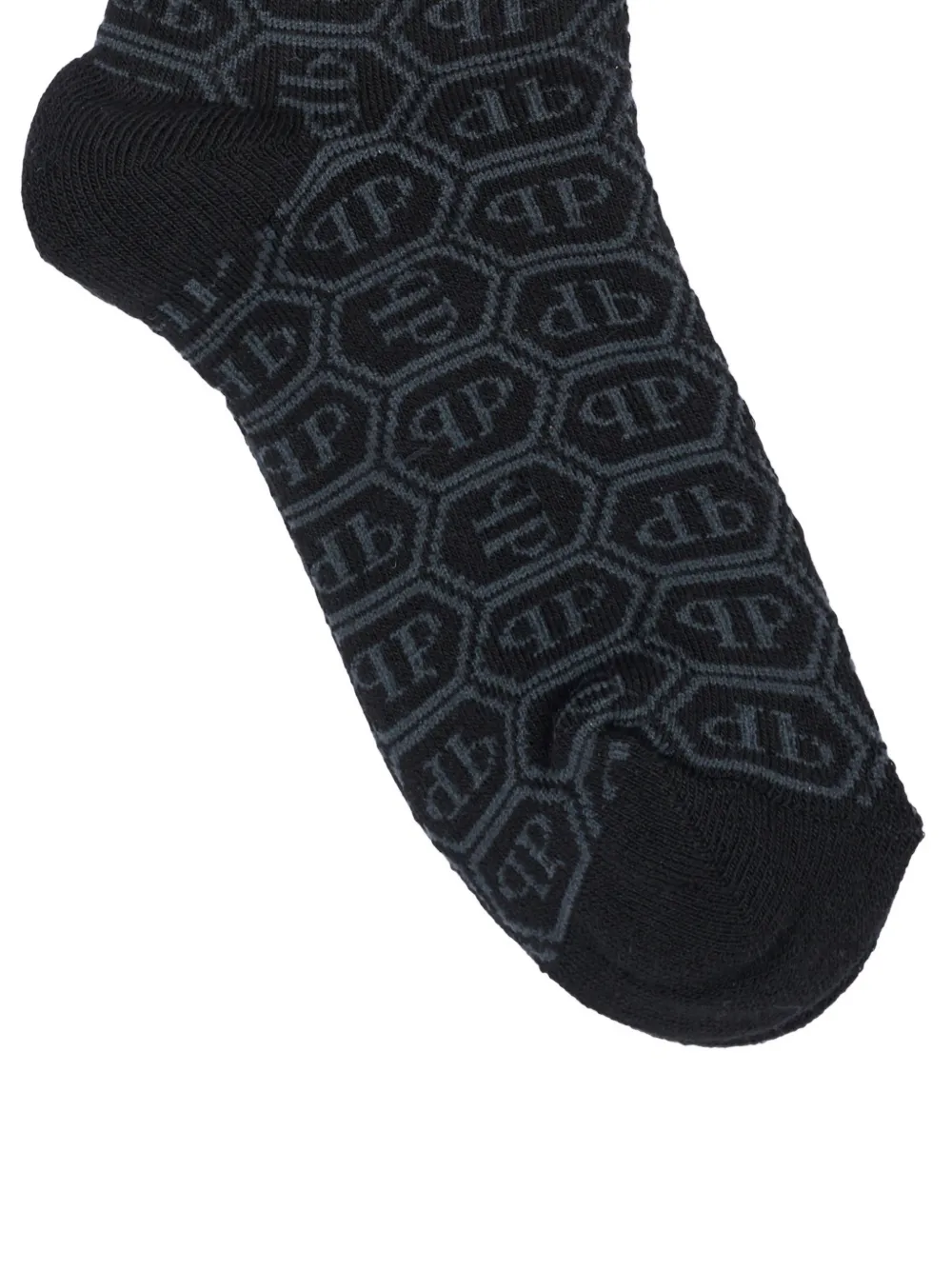 Philipp Plein Junior Sokken met monogram-patroon Zwart