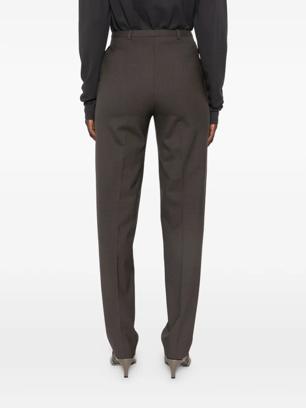 LouLou de Saison Malka pantalon met persvouw Bruin