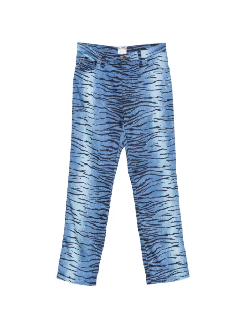 Moschino Pre-Owned jeans con estampado de tigre 2000
