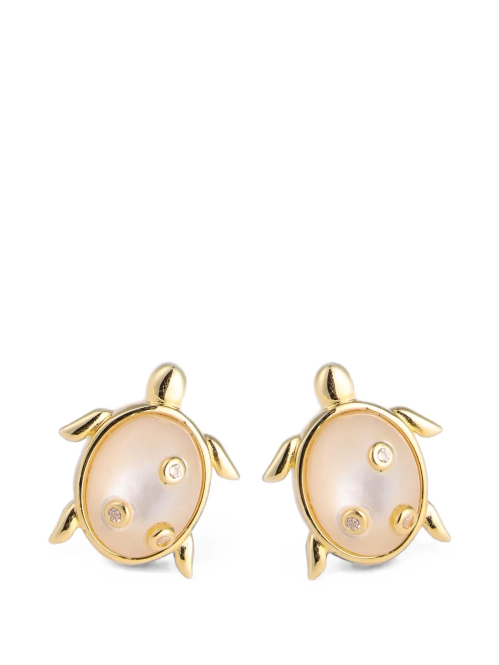 Eshvi MOP Turtle Stud Earrings
