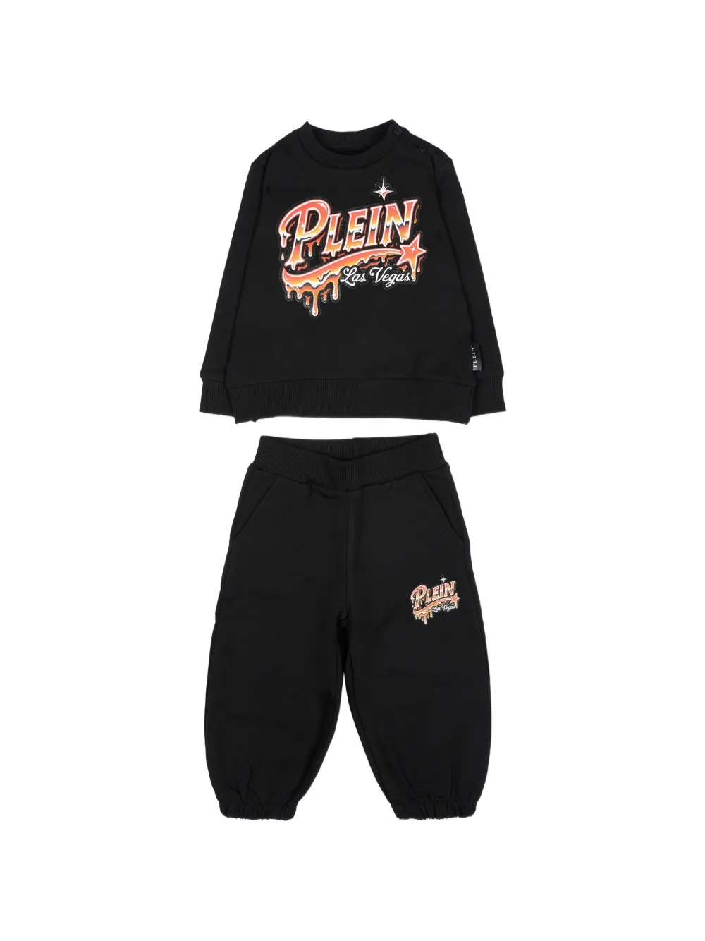 Philipp Plein Junior Trainingspak met logoprint Zwart