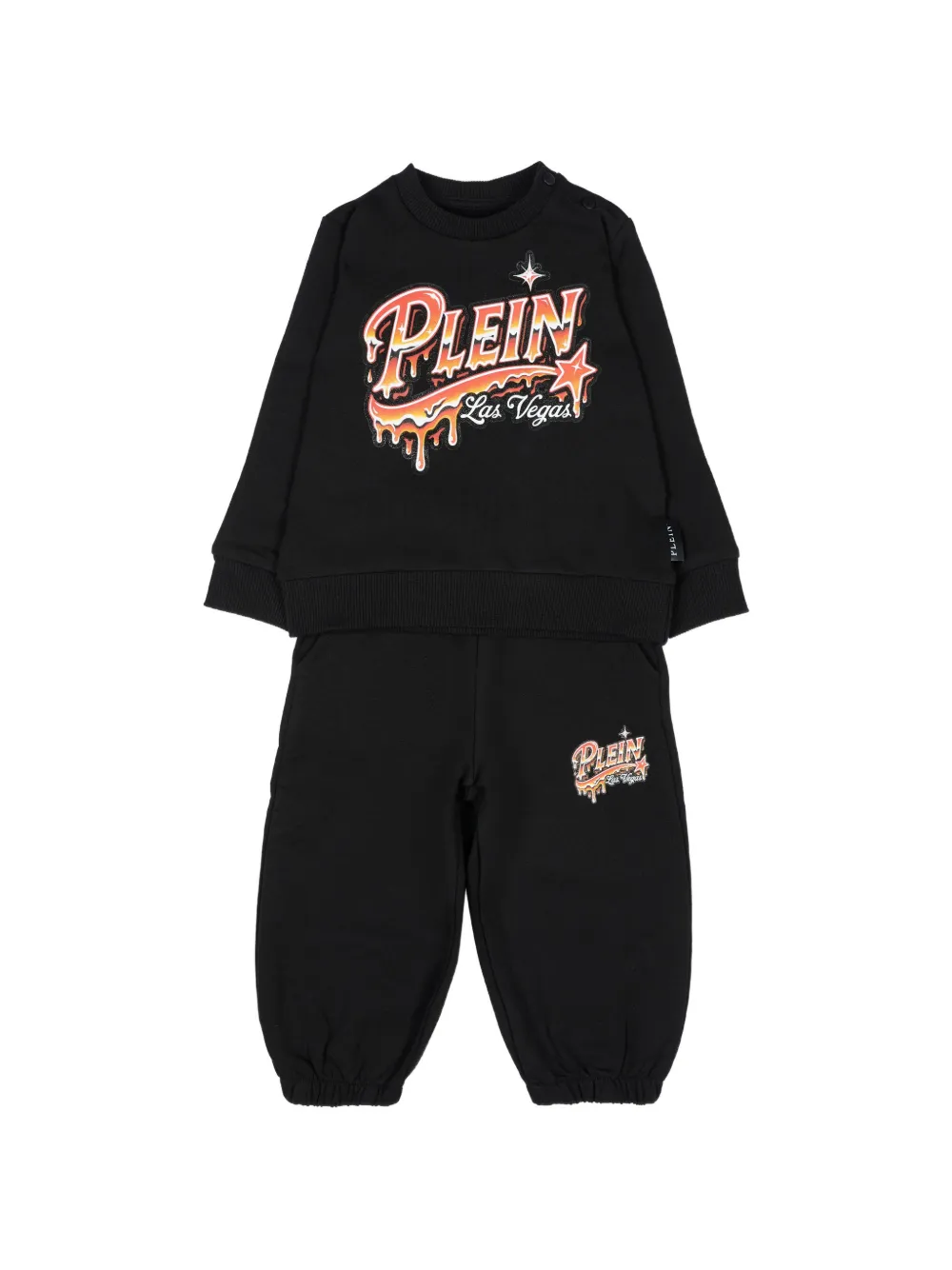 Philipp Plein Junior logo-print tracksuit - Nero